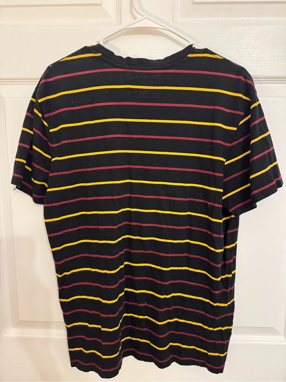 Guess Black Tee with Yellow & Maroon Stripes - Picture 3 of 3